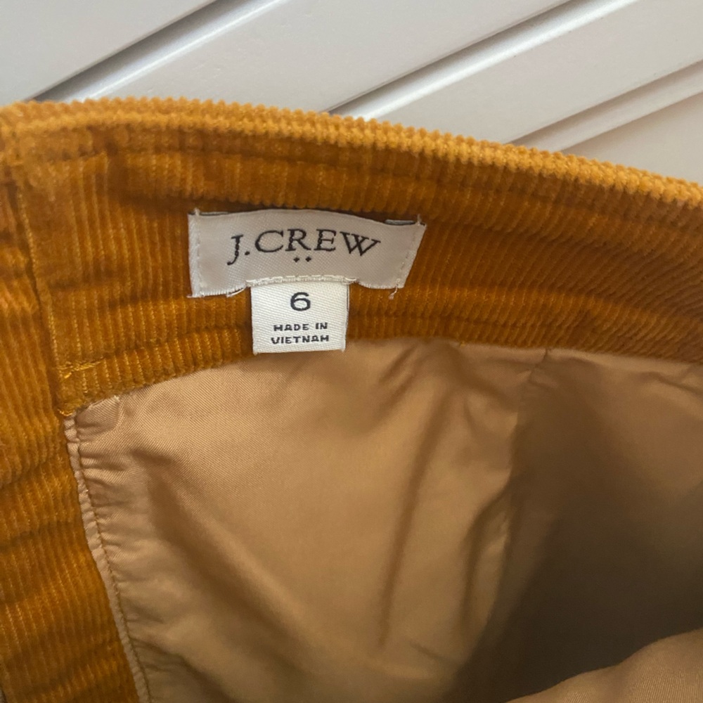J.Crew Gold Corduroy Skirt - Picture 3 of 3